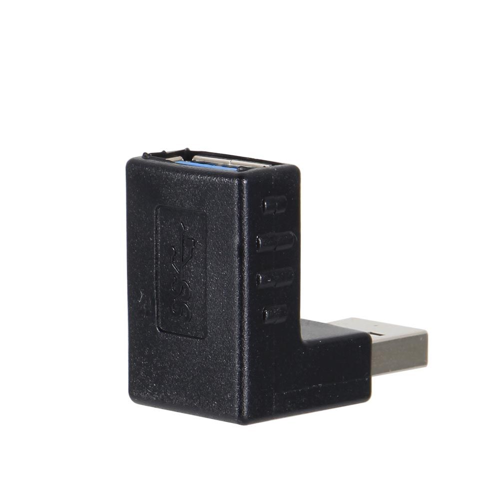 USB 3.0 A Male To Female Adapter Extension 90 Degree Right A