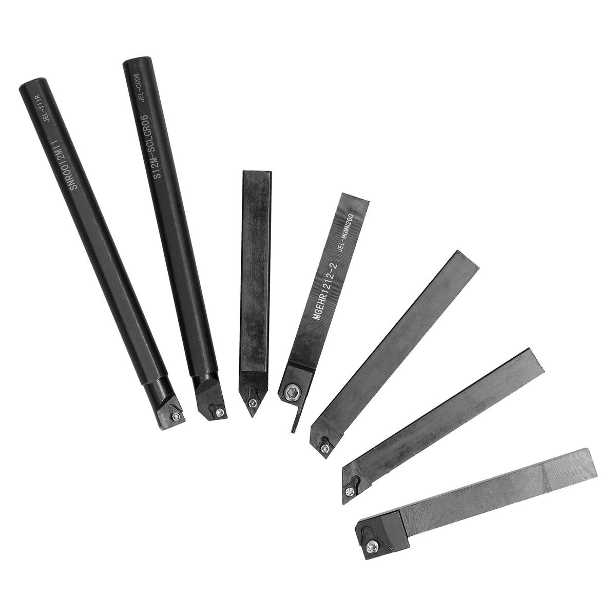 7pcs 12mm Shank Diameter Lathe Turning Tool Holder Boring