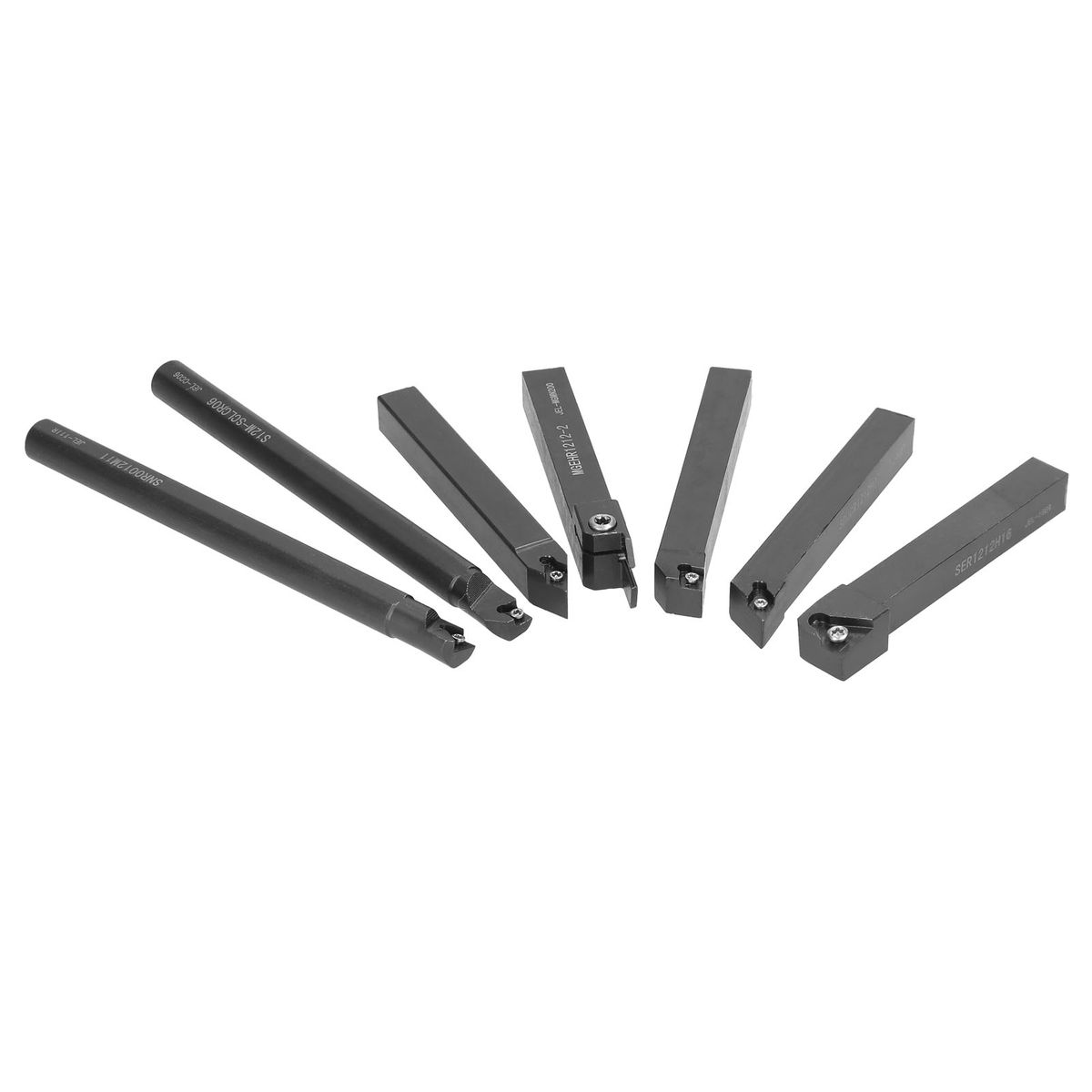 7pcs 12mm Shank Diameter Lathe Turning Tool Holder Boring