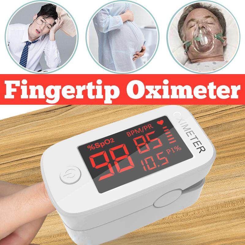 LED Fingertip Pulse Oximeter Oxygen Saturation Tester SPO2 PR PI Sensor Red [Blue]
