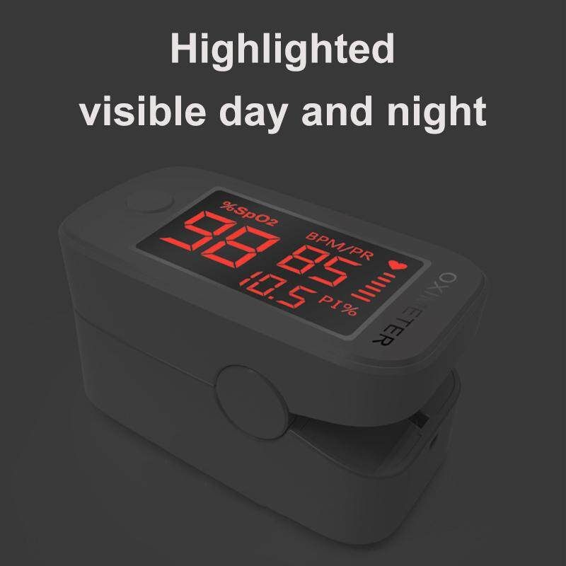 LED Fingertip Pulse Oximeter Oxygen Saturation Tester SPO2 PR PI Sensor Red [Blue]