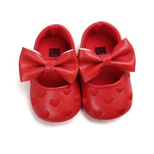Baby Girls Princess Bowknot PU Toddler Shoes