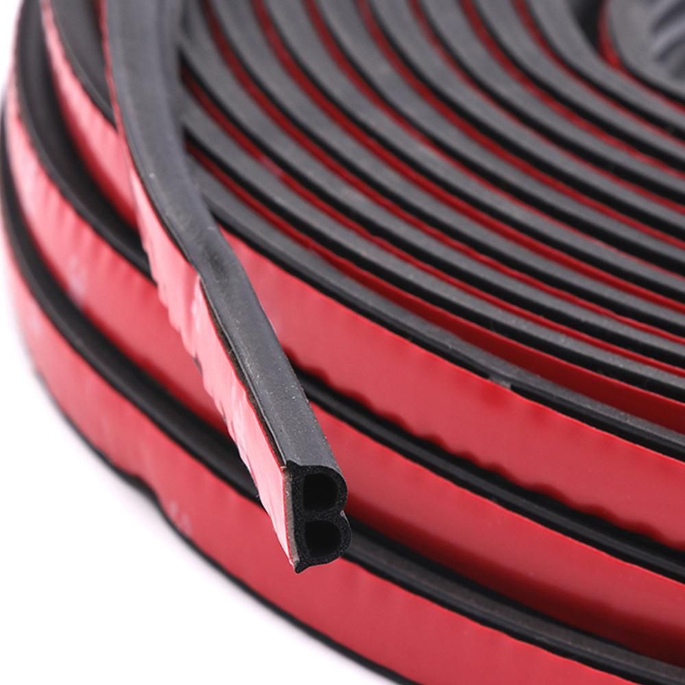 5M Car Door Seal Strips Auto Rubber Seals Sticker Noise Insulation B Shape Weatherstrip Rubber Seals Dustproof Automobiles Interior Accessories