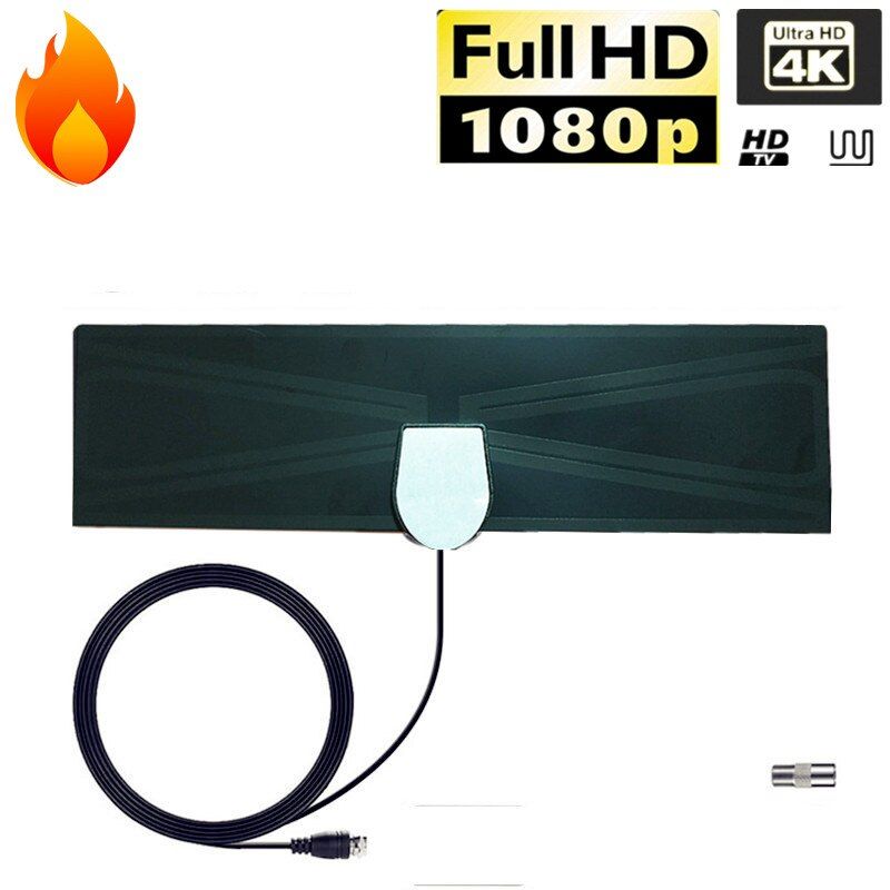 HDTV Antenna TV Receiver Indoor 980 Miles Freeview Local Channel Clear Digital Satellite Dish Signal Receiver Aerial