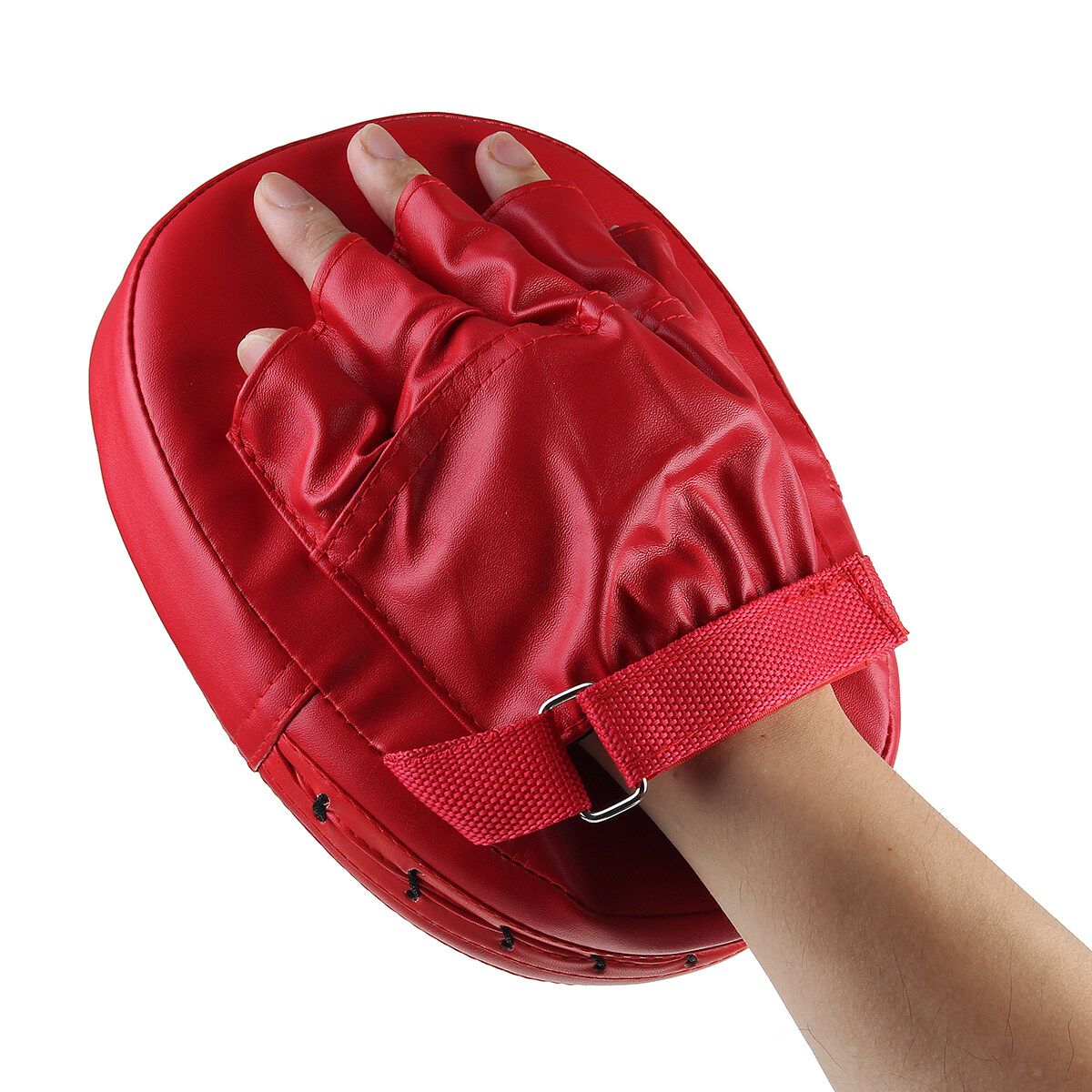 Comfortable Thai Kick Shield Boxing Mitt Focus Target Punch Pad Glove Punching Karate Training PU Foam Red