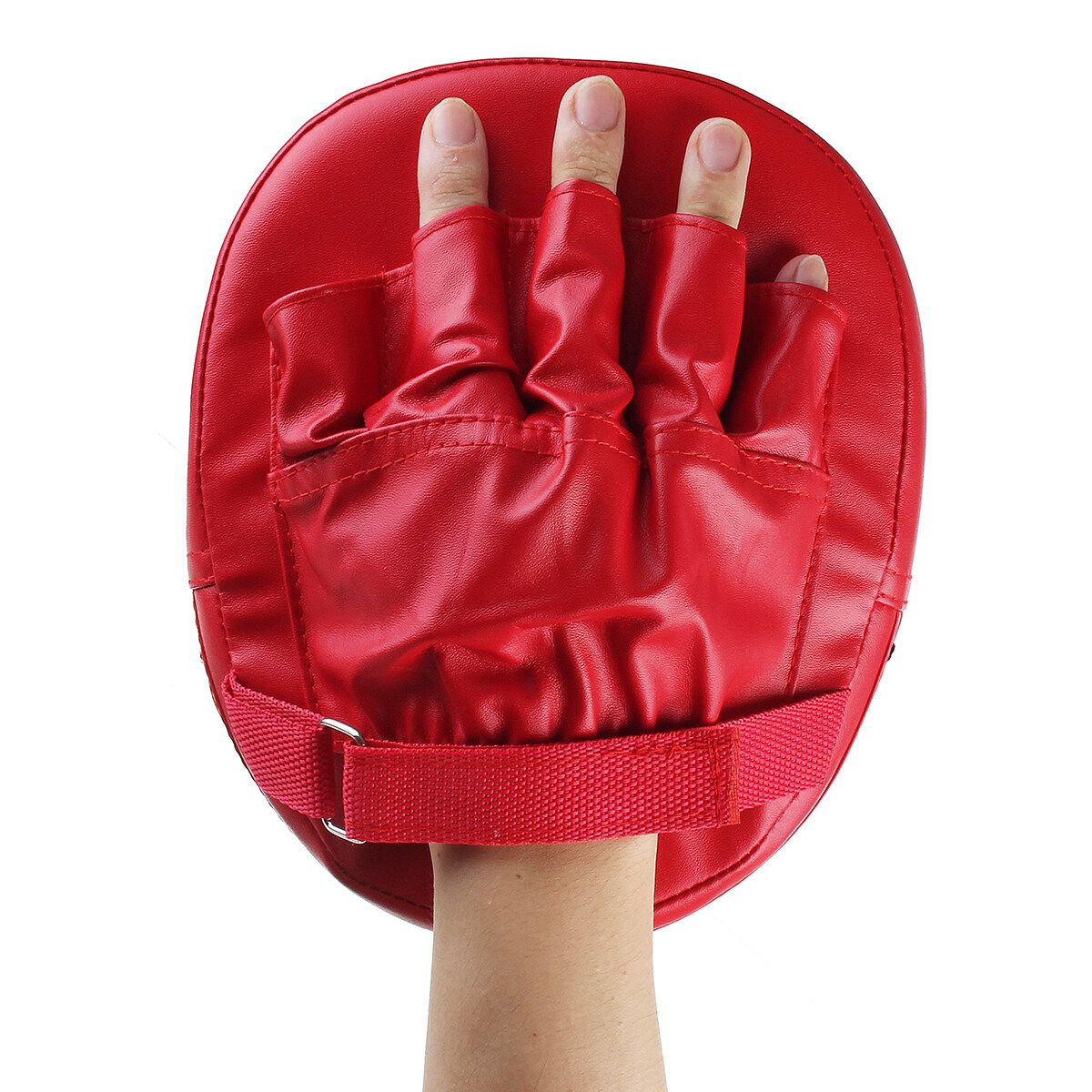 Comfortable Thai Kick Shield Boxing Mitt Focus Target Punch Pad Glove Punching Karate Training PU Foam Red