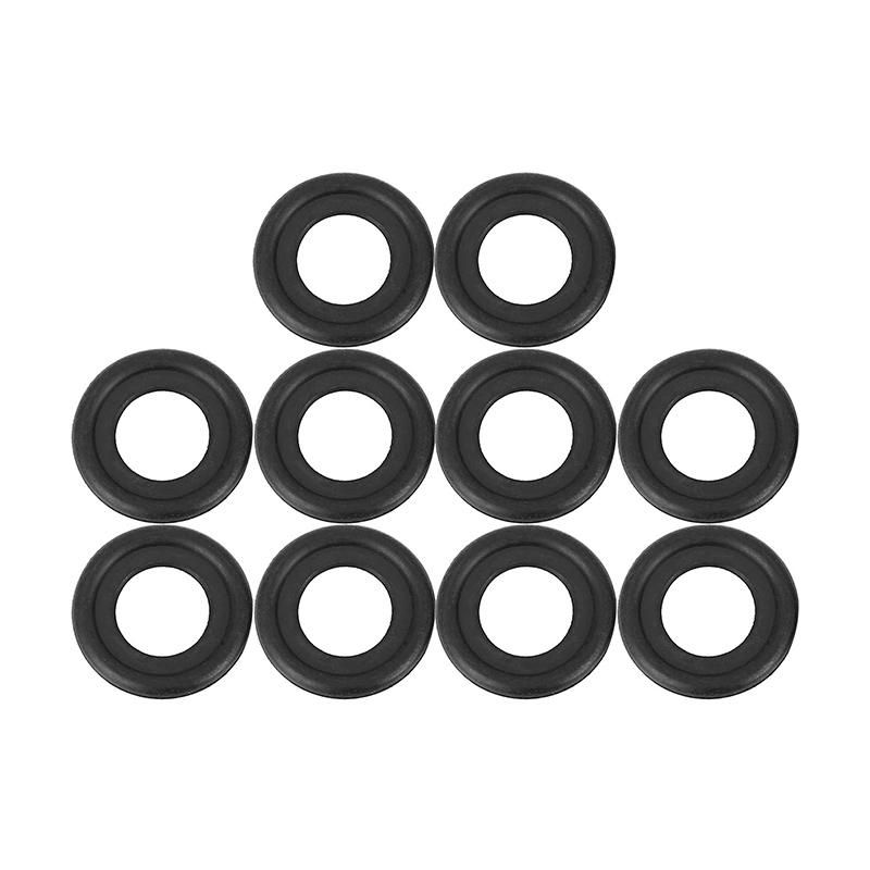 10Pcs Black Rubber Oil Drain Plug Gaskets Washer