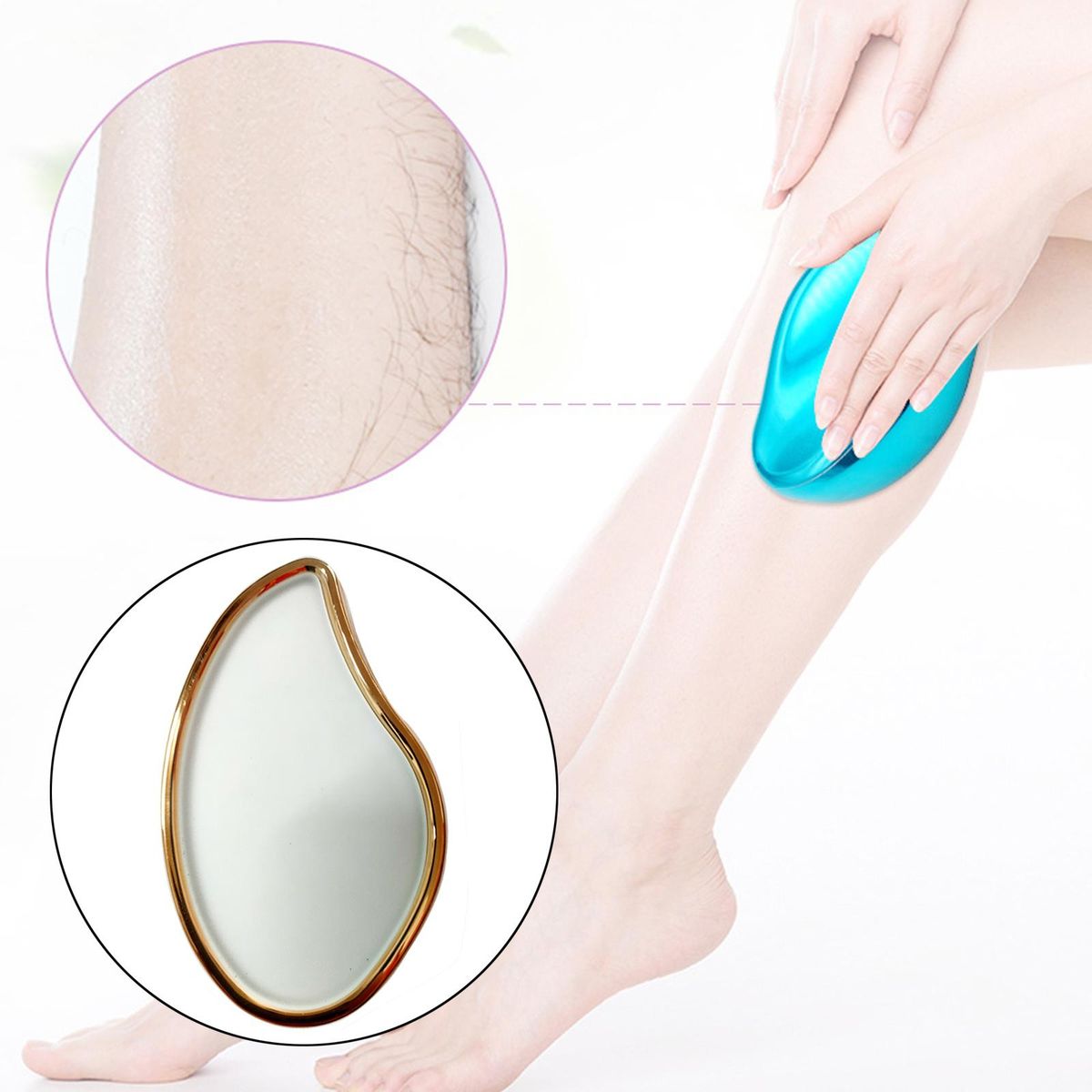 Physical Epilators Glass Painless Hair Removal Golden
