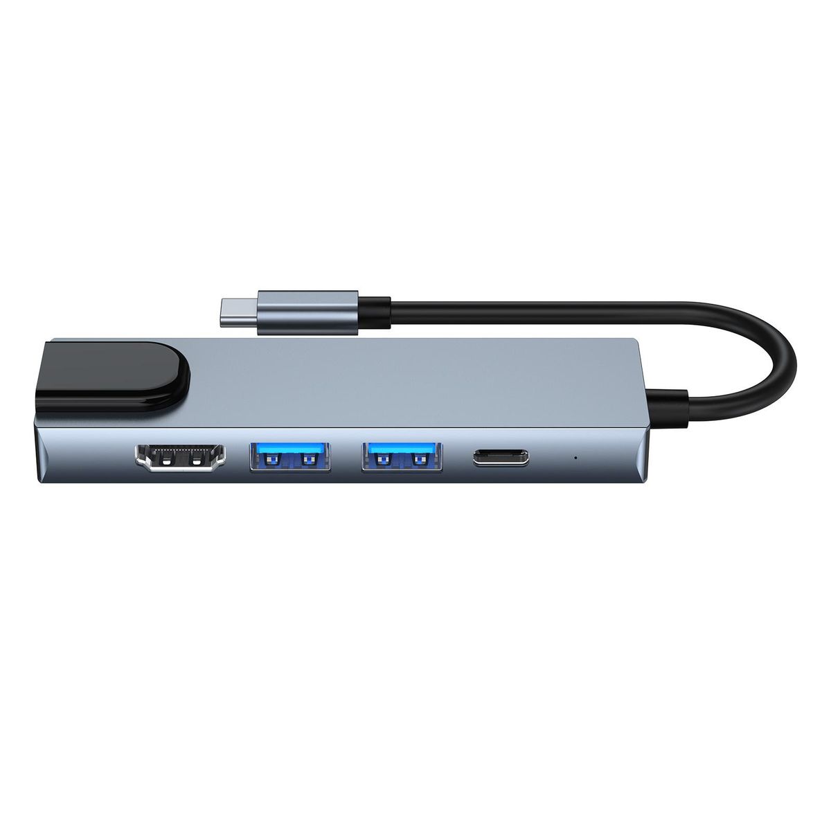 5-in-1 USB C Hub Multi-function Type C Docking Station with 4K@30Hz H*M*+USB3.0+USB3.0+RJ45+87W Power Delivery Ports for Laptops Tablets Smartphones with Type C Port