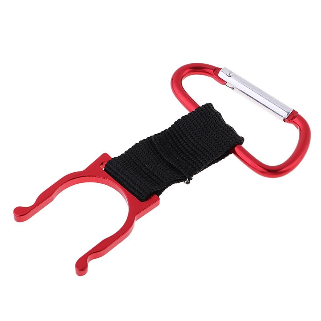 Outdoor Carabiner Water Bottle Buckle, Belt Hook Holder Clip, Red