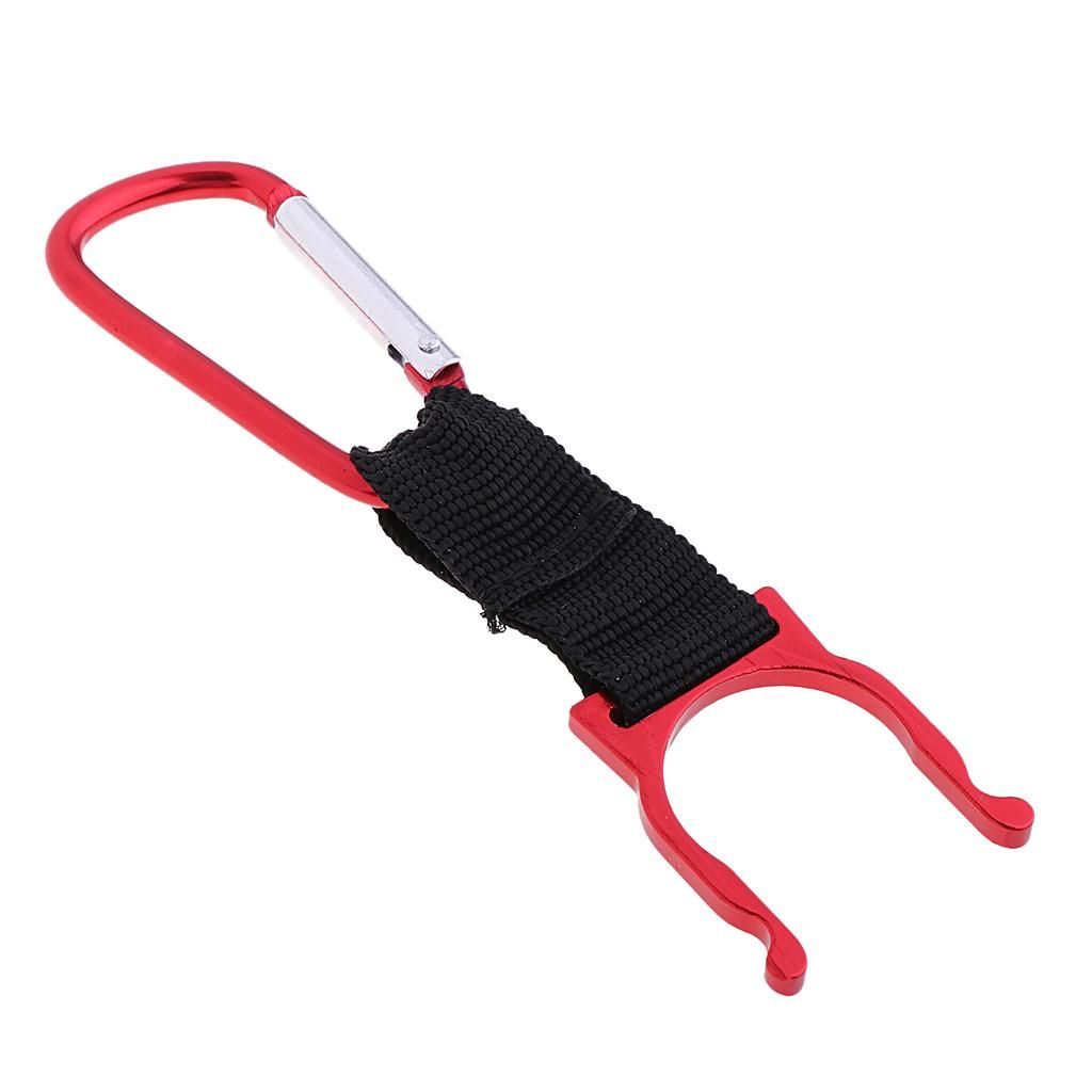 Outdoor Carabiner Water Bottle Buckle, Belt Hook Holder Clip, Red