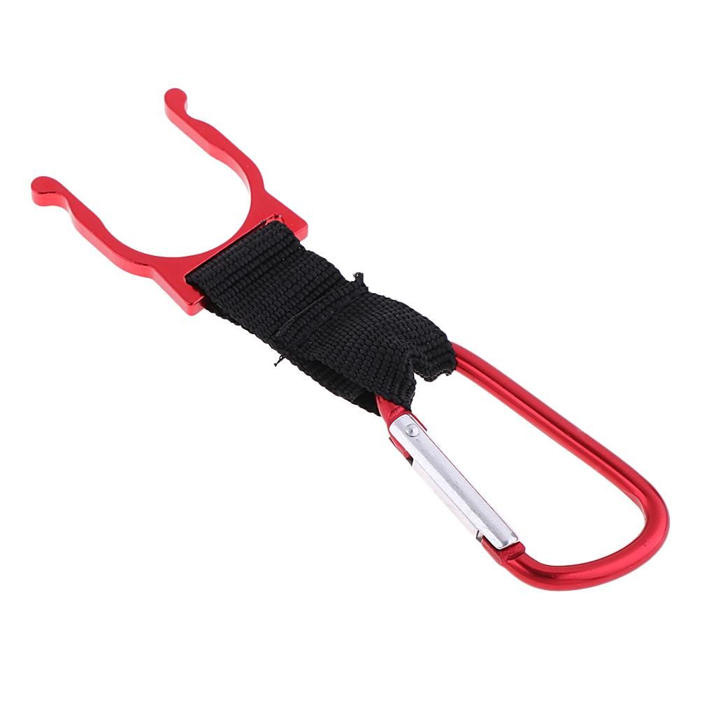 Outdoor Carabiner Water Bottle Buckle, Belt Hook Holder Clip, Red