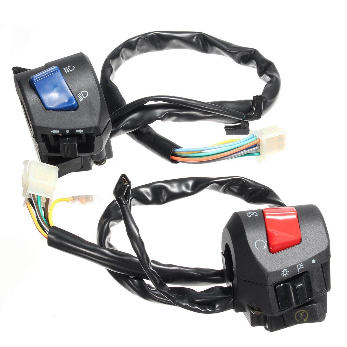 Pair Universal 7/8'' Motorcycle Handlebar Horn Turn Signal Light Control Switch
