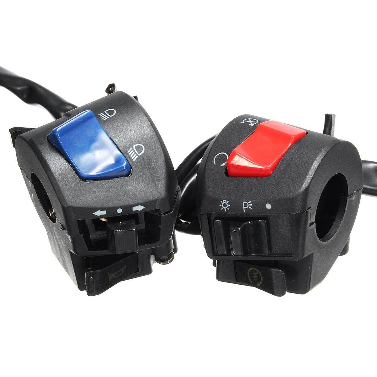 Pair Universal 7/8'' Motorcycle Handlebar Horn Turn Signal Light Control Switch