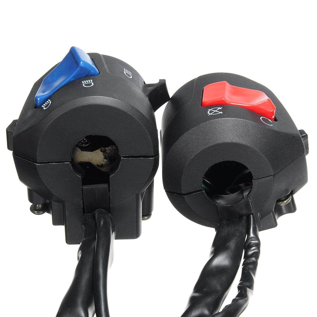 Pair Universal 7/8'' Motorcycle Handlebar Horn Turn Signal Light Control Switch