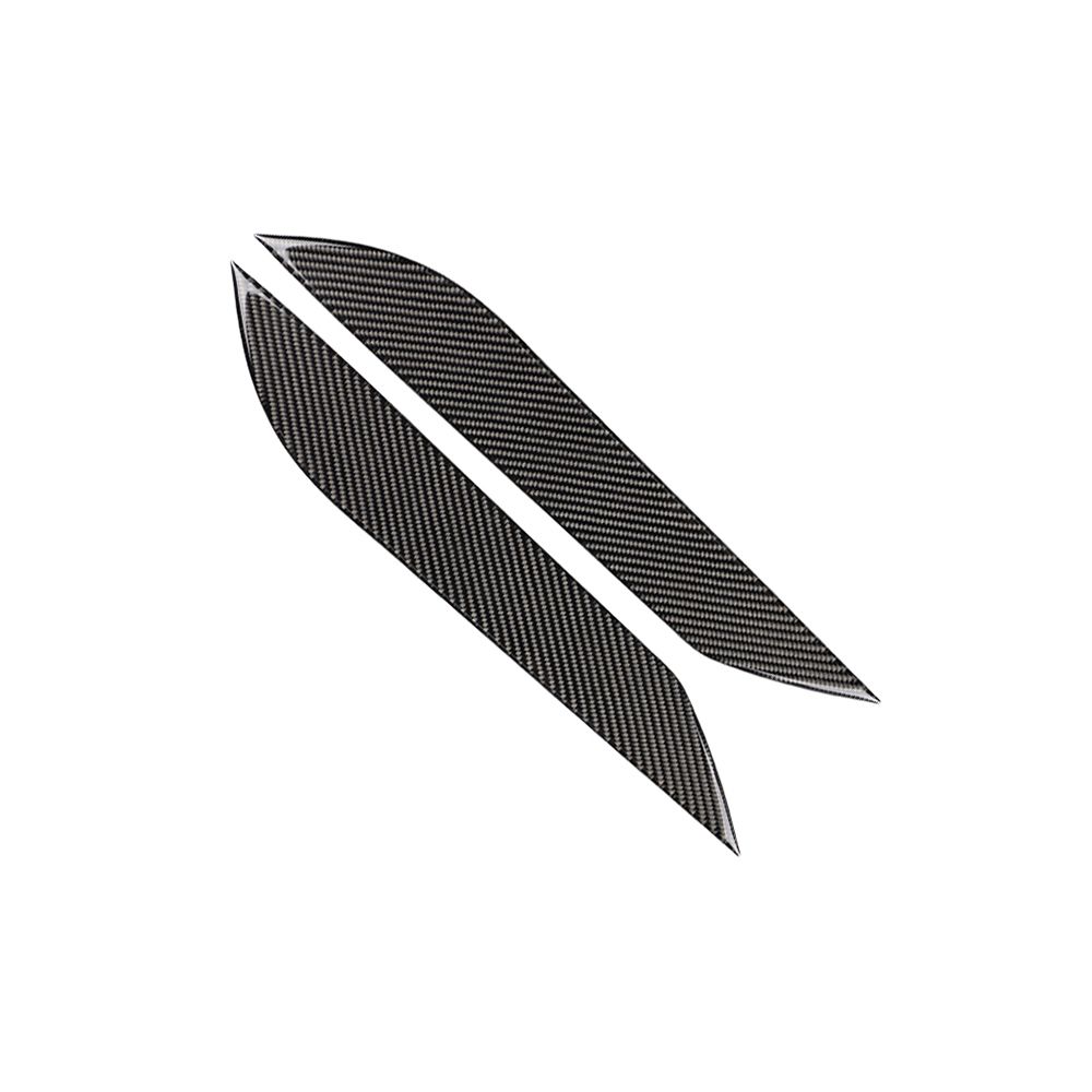 2pcs Carbon Fiber Front Eyelid Eyebrow Headlight Cover