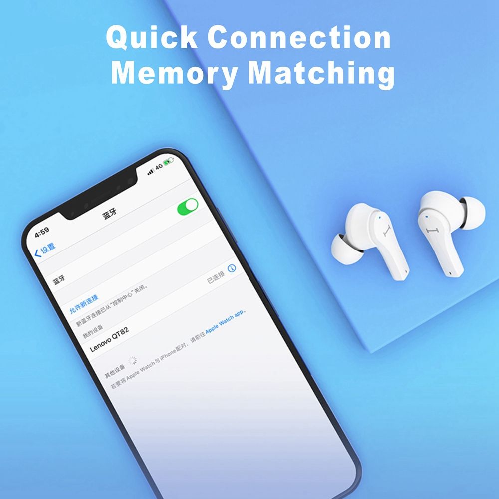 QT82 Ture Wireless Earbuds Touch Control Bluetooth Earphones