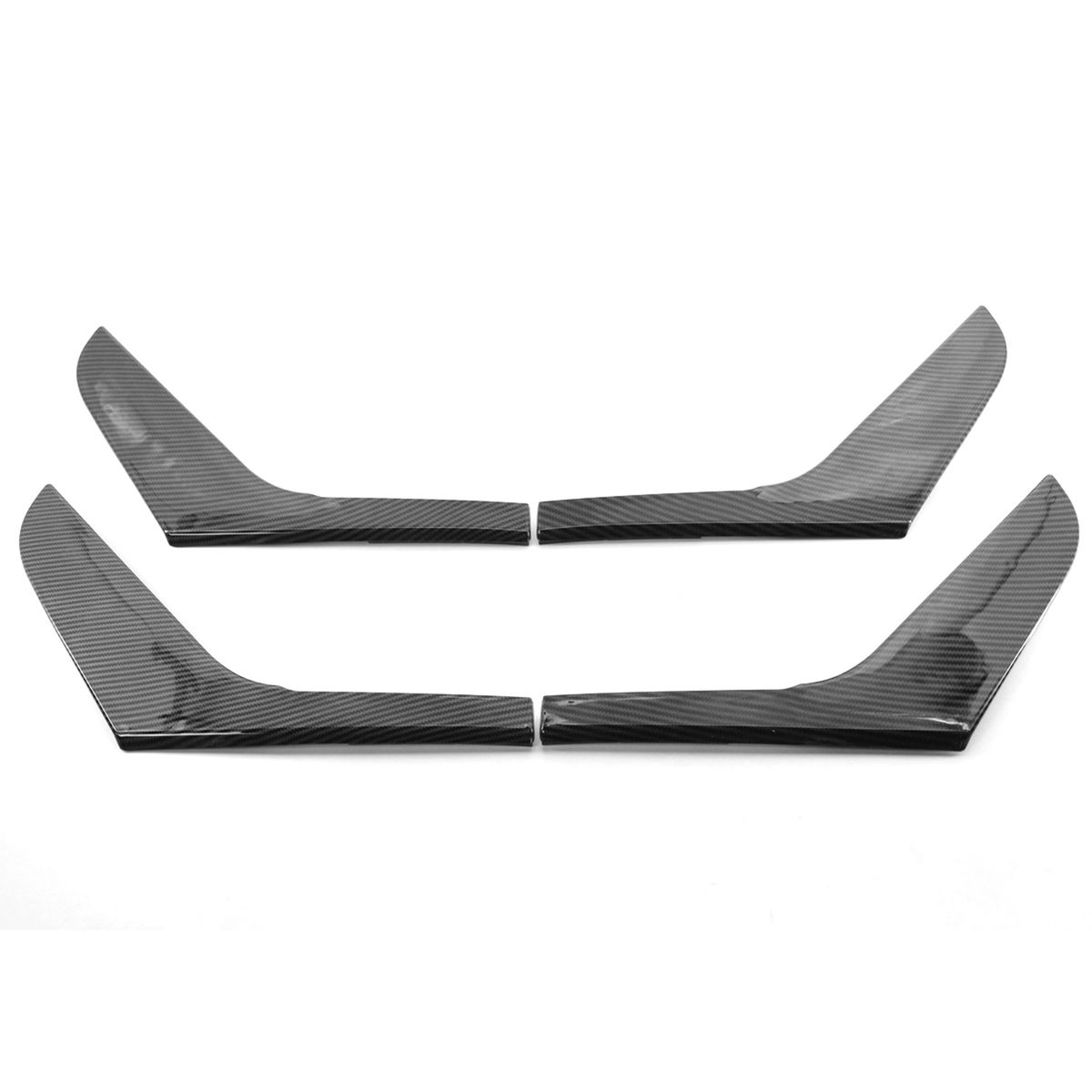 4 Pcs Carbon Fiber Interior Door Armrest Cover Trim