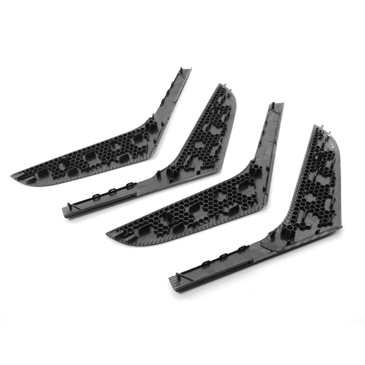 4 Pcs Carbon Fiber Interior Door Armrest Cover Trim
