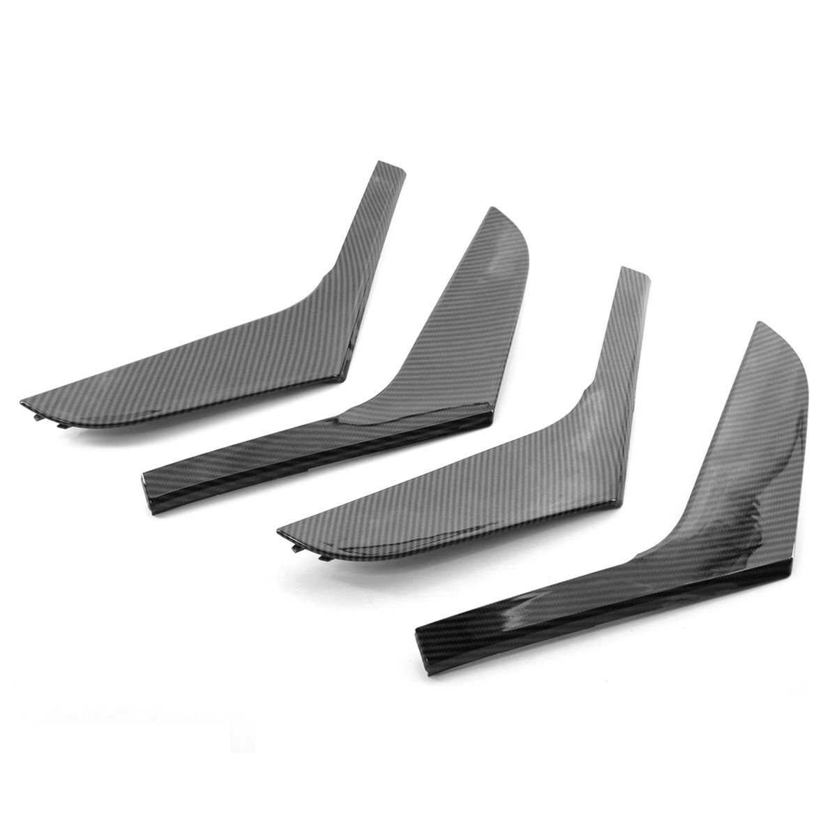 4 Pcs Carbon Fiber Interior Door Armrest Cover Trim