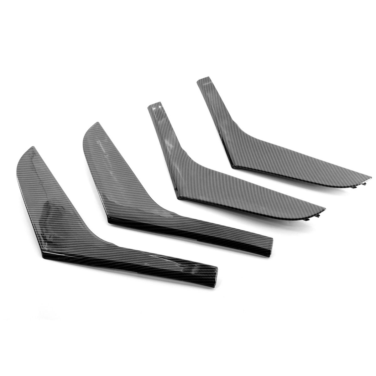4 Pcs Carbon Fiber Interior Door Armrest Cover Trim