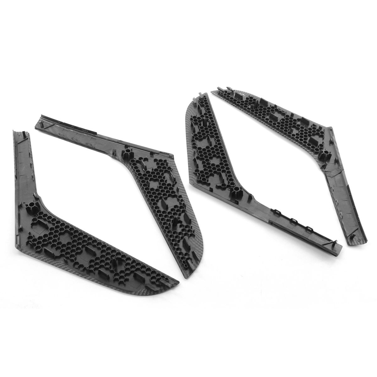 4 Pcs Carbon Fiber Interior Door Armrest Cover Trim