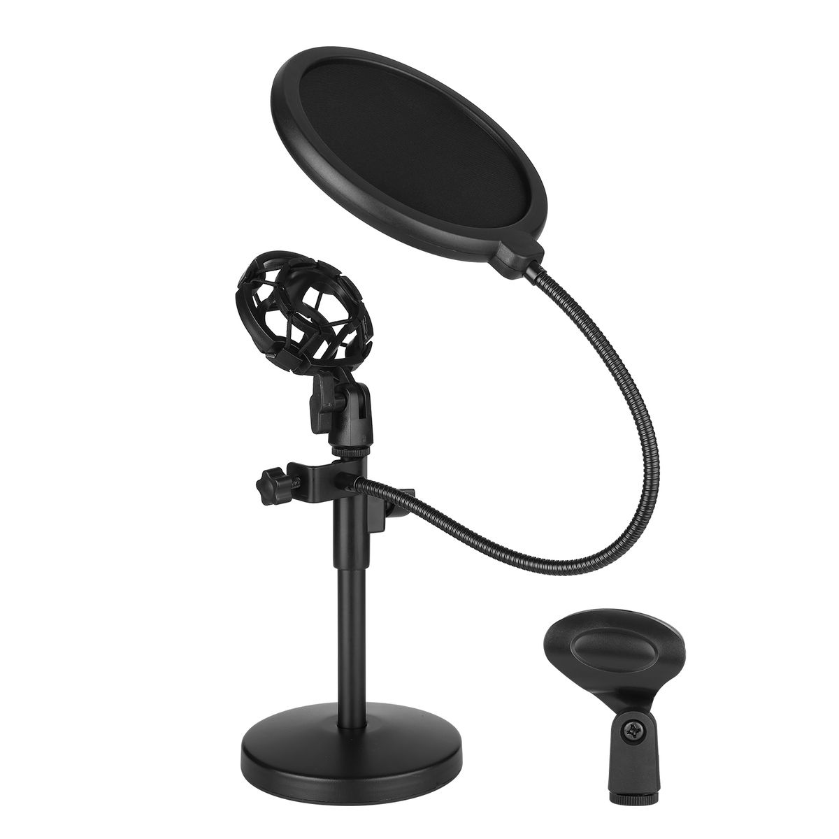 Dual Purpose Desktop Microphone Stand Adjustable Mic Stand