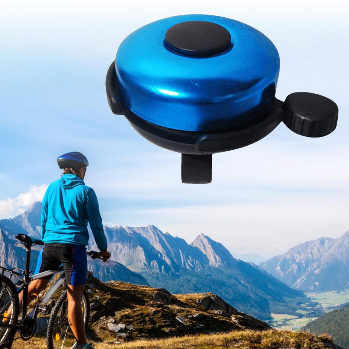 Bike Horn Crisp Loud Melodious Sound Bike Bell Blue