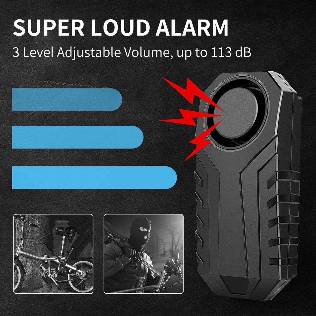 Waterproof Motorcycle Bike Anti-Theft Alarm Wireless