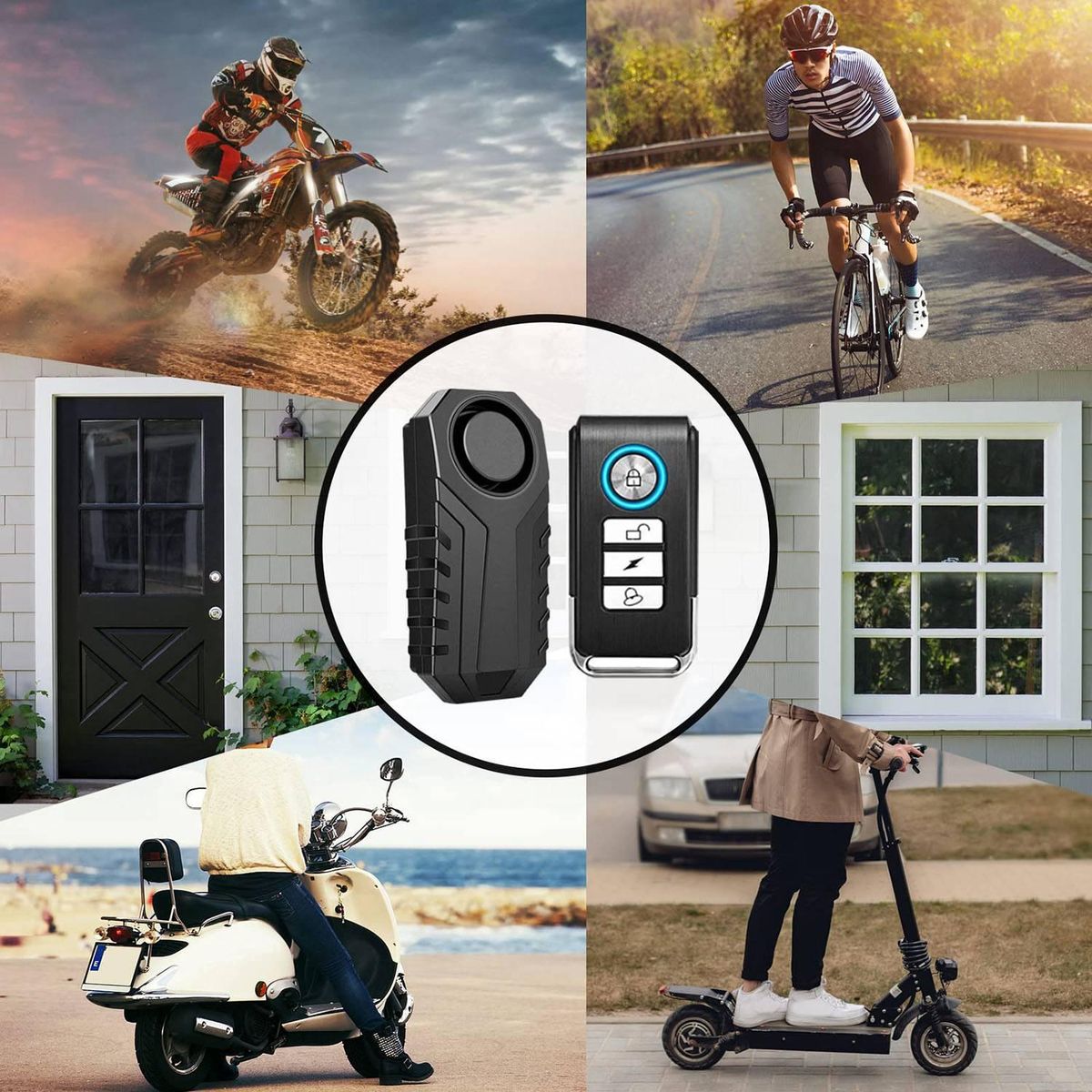 Waterproof Motorcycle Bike Anti-Theft Alarm Wireless