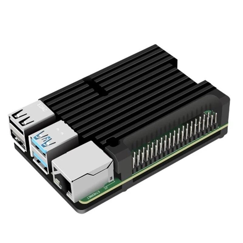 for Raspberry Pi 4 Model B Aluminum Case, Passive Cooling Aluminum Alloy Protective Shell Metal Enclosure for Raspberry Pi 4 Mod