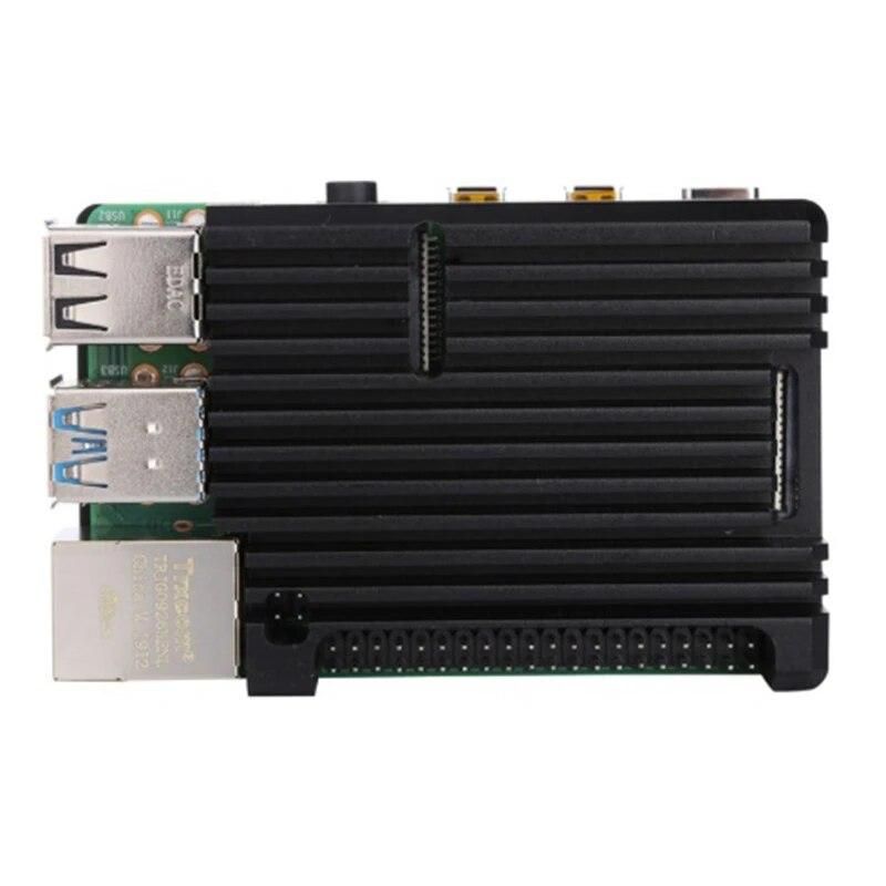 for Raspberry Pi 4 Model B Aluminum Case, Passive Cooling Aluminum Alloy Protective Shell Metal Enclosure for Raspberry Pi 4 Mod