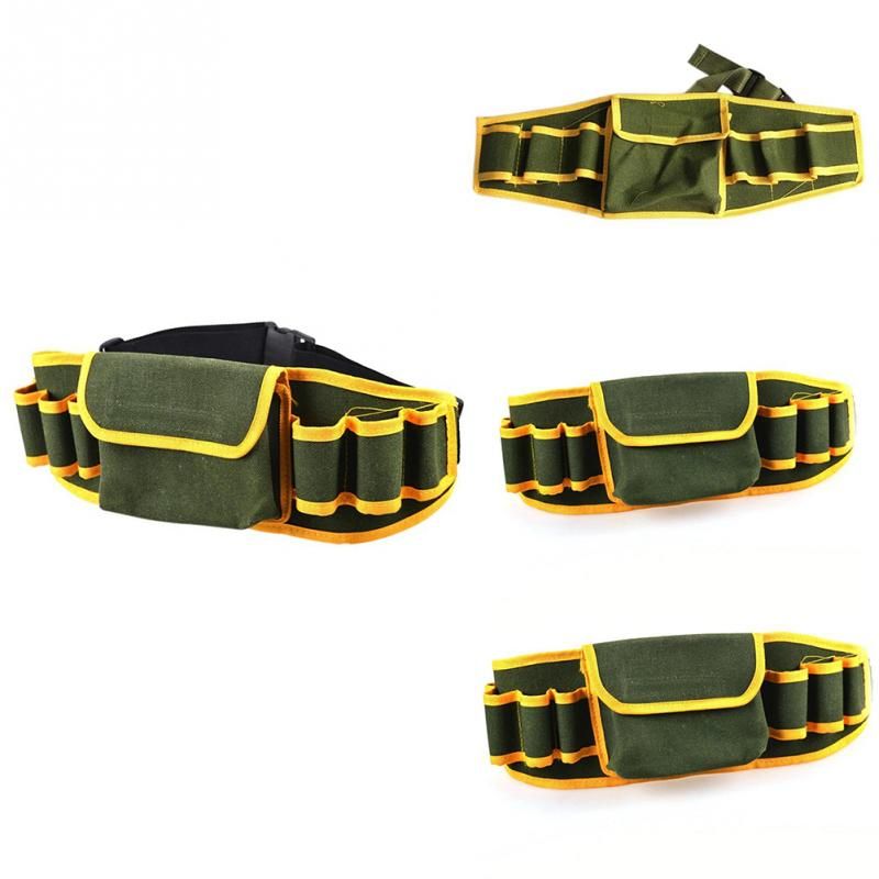 Mechanic Tool Kit Electrician Multifunction Canvas Work Hardware Tools Bag Belt Holder Bag Pouch Waist Packs