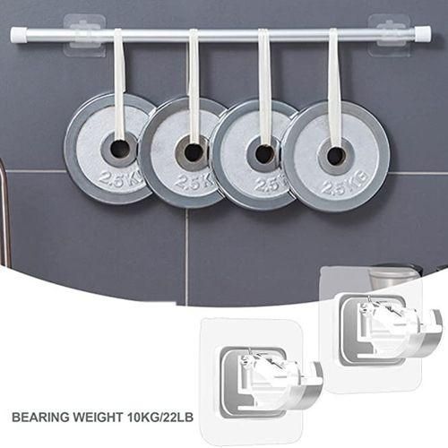 8PCS No Drill Curtain Rod Brackets Curtain Rod