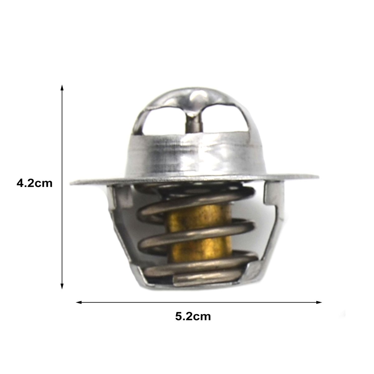 Thermostat With Sealing Ring Reliable Iron Car Engine Coolant Thermostat 050121113C For Volkswagen Golf 1998-2013 4 Cylinder-Silver + Yellow