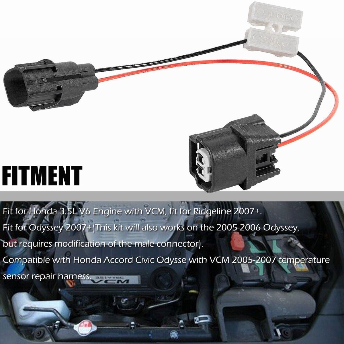 Chuang Qian VCM Harness Disable Kit Fit for Honda Acura/Pilot/Accord/Ridine/Odyssey, for Honda 3.5L V6 Engine with VCM