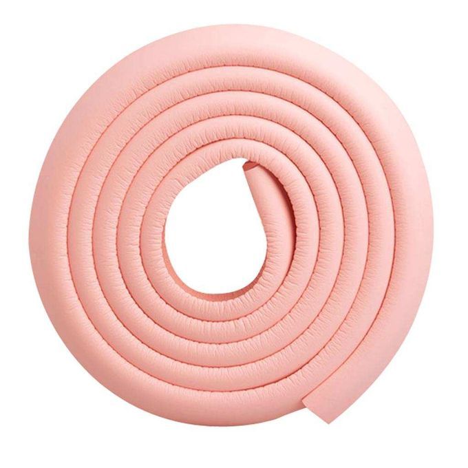 Home Baby Safety Table Furniture Edge Cover NBR 2m Bumper With 4m Pink