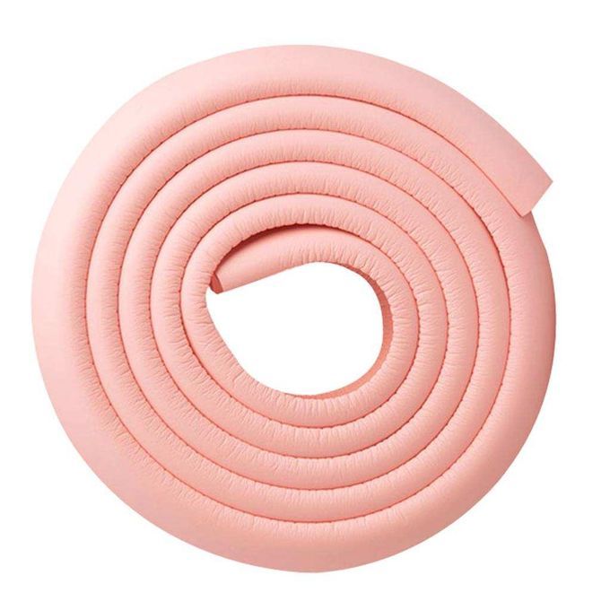 Home Baby Safety Table Furniture Edge Cover NBR 2m Bumper With 4m Pink