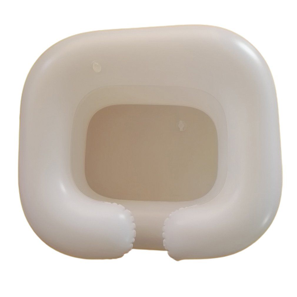 Portable Inflatable Rinse Basin For Washing Hair In Bed Elderly Care PVC-white