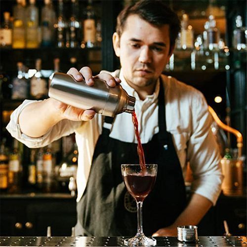 6Pcs/Set Professional Stainless Steel Bartender Kit Cocktail