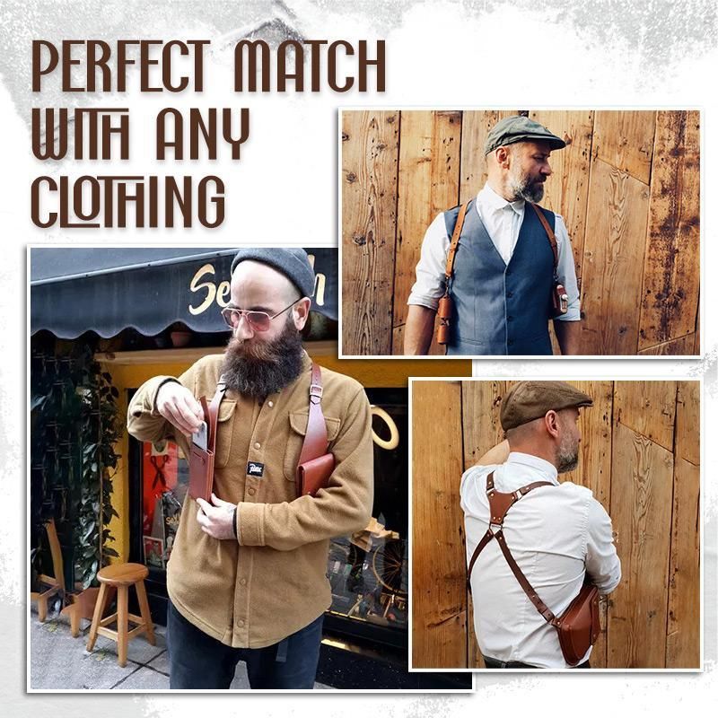Anti Theft Secret Agent Bag Double Shoulder Armpit Bag Holster Wallet Secret Agent Service Costume Bag Phone Case Wallet