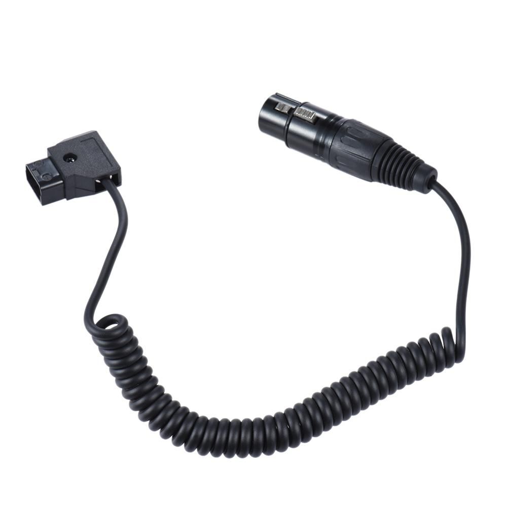 Andoer D-Tap Male to XLR 4-Pin Female Adapter Power Supply Cable Cord for V-mount Battery Plate Camcorder Monitor