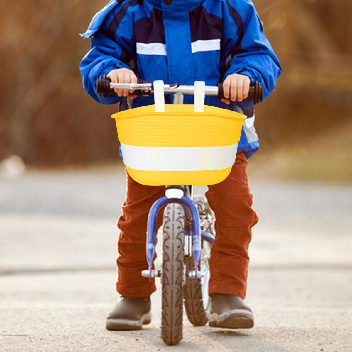 Kids  Basket Children Bike Storage Basket For Picnic Yellow