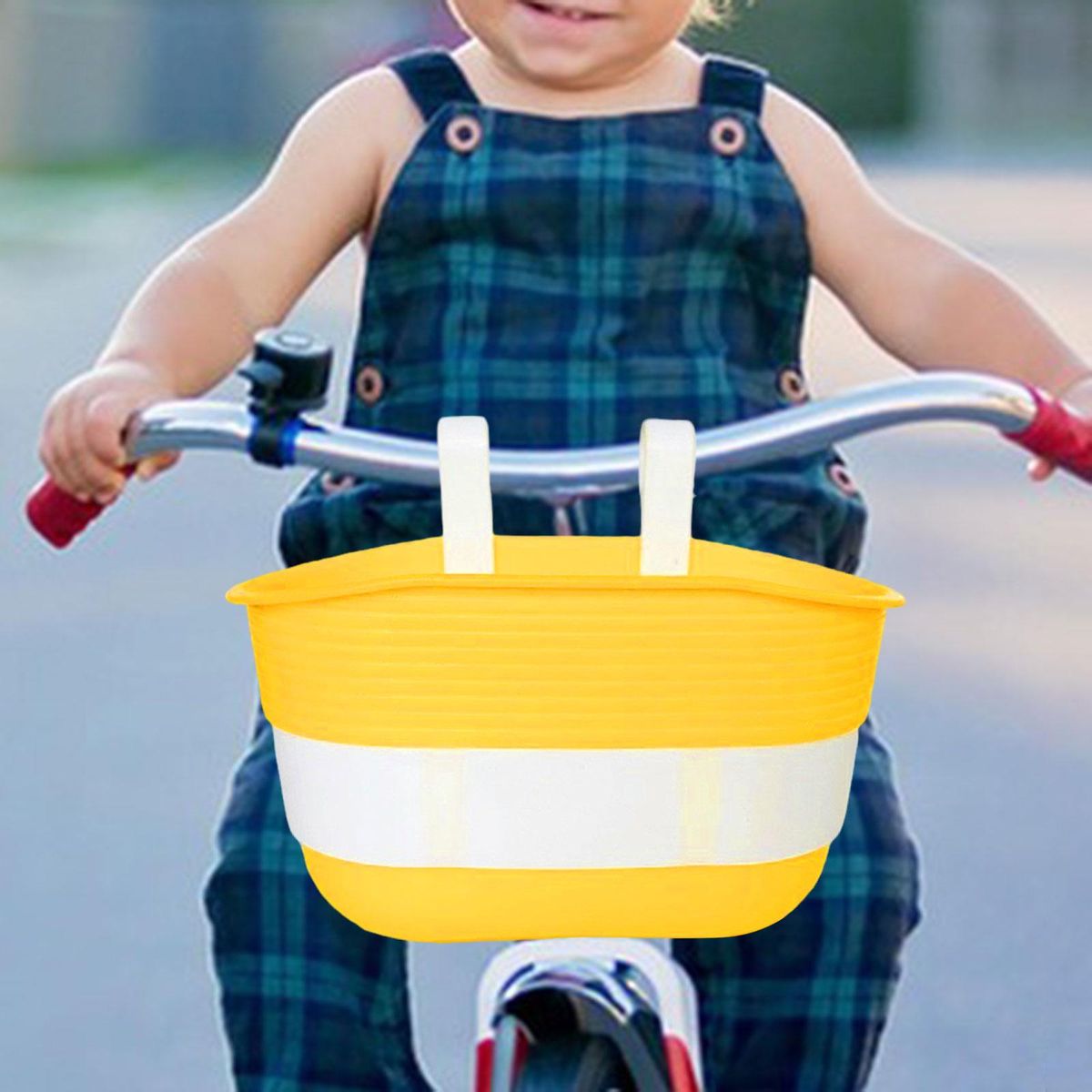 Kids  Basket Children Bike Storage Basket For Picnic Yellow