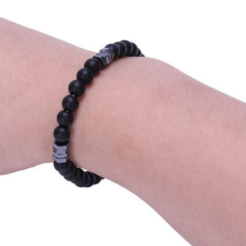 Fashion Geometry Bead Men'S Bracelet Simple Classic Stone