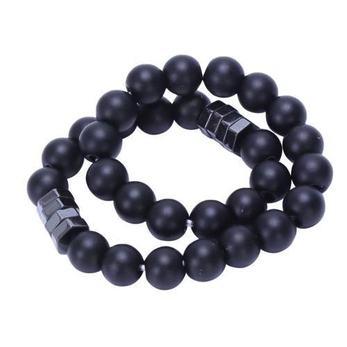 Fashion Geometry Bead Men'S Bracelet Simple Classic Stone