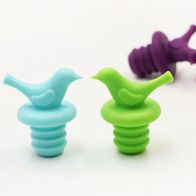 Birds Sili One Wine Bottle Sto Er Environmental Health Non-toxi  Wine Sto Er-random-4pcs