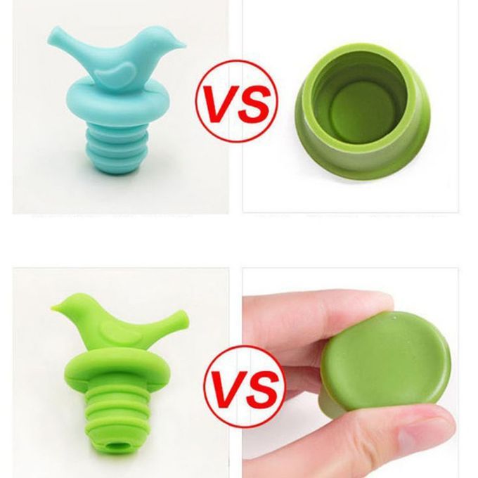 Birds Sili One Wine Bottle Sto Er Environmental Health Non-toxi  Wine Sto Er-random-4pcs
