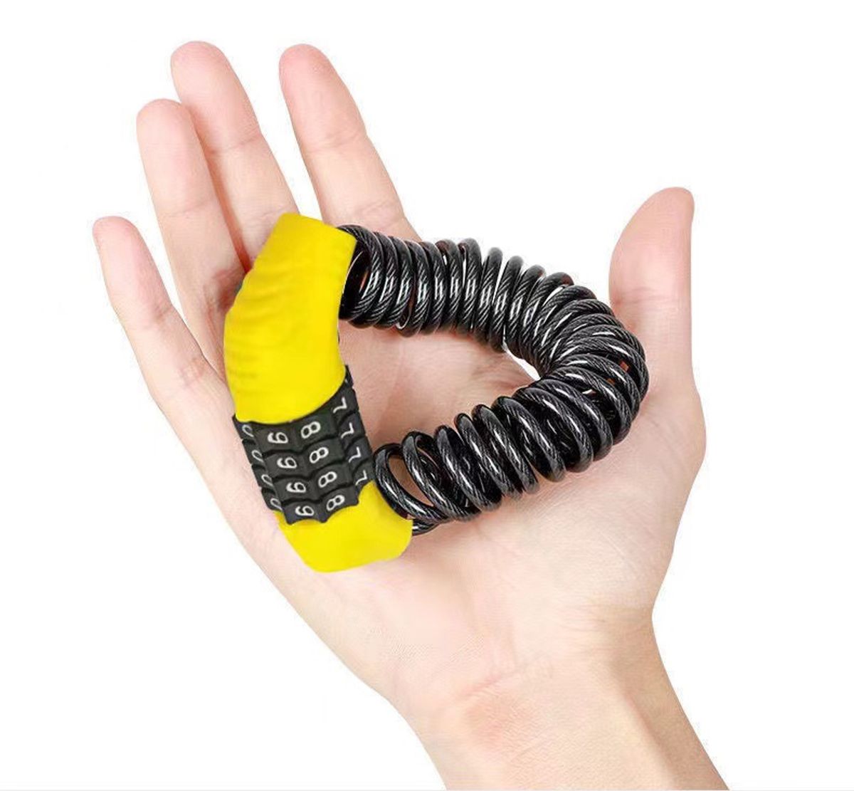 Small portable steel wire zine alloy bicycle password lock mountain bike lock luggage lock