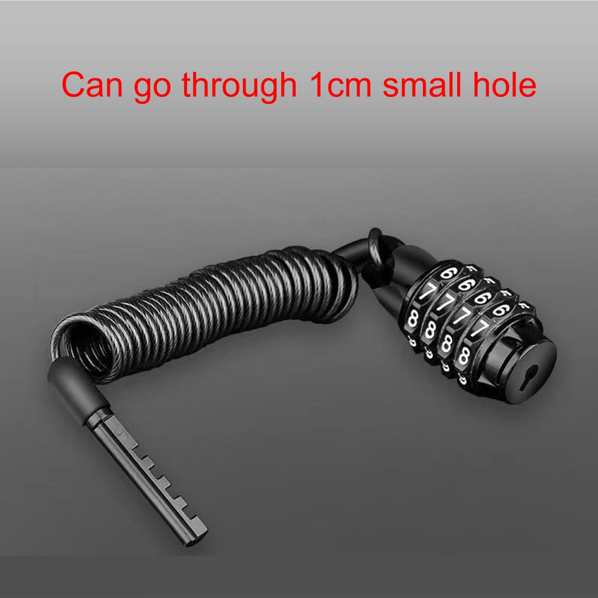 Small portable steel wire zine alloy bicycle password lock mountain bike lock luggage lock